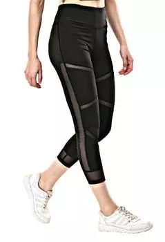 Спортивные леггинсы Body Smith Solid Black Mesh M чёрный