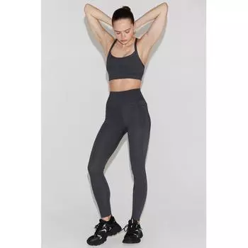 Спортивные леггинсы HM DryMove с карманами, темно-серые