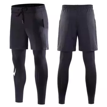 Спортивные леггинсы Мужские эластичные быстросохнущие фитнес-брюки Пот Тренировка Баскетбол Беговые брюки XL