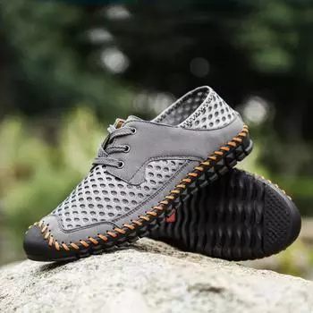 Спортивные летние сетчатые туфли Дышащая сетчатая мужская повседневная обувь Британская обувь 38 зелёный