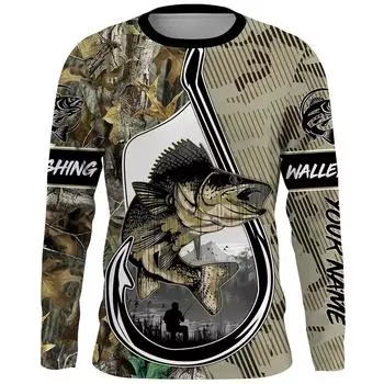 Спортивные мужские футболки для активного отдыха, рыбалки, модные хлопковые футболки с длинным рукавом, 3D-принт животных, забавные футболки, осенняя мода, свободные топы S