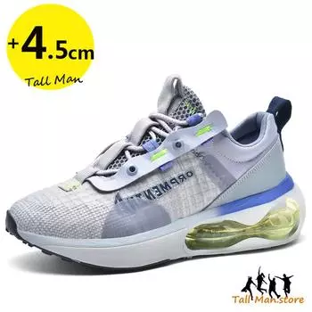 Спортивные мужские кроссовки для увеличения роста, мужские кроссовки для увеличения роста, стелька 4,5 см, сетчатая, для отдыха, модная, мягкая 39
