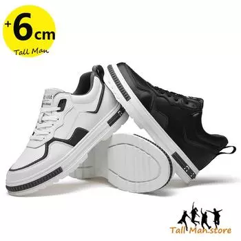 Спортивные мужские кроссовки для увеличения роста, стелька 6 см, мужская мода для отдыха, большие размеры 36-44 37