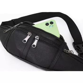 Спортивные мужские поясные сумки Большой емкости Сумка для мобильного телефона Нагрудные сумки Поясная сумка Кожаная поясная сумка