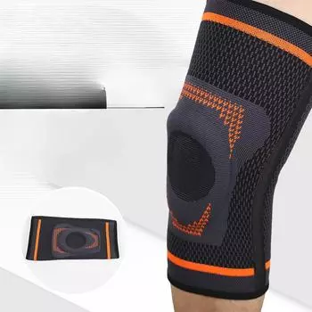 Спортивные наколенники, эластичные и дышащие наколенники, силиконовые наколенники, баскетбол, езда на велосипеде, альпинизм, бег, фитнес, наколенники давления M