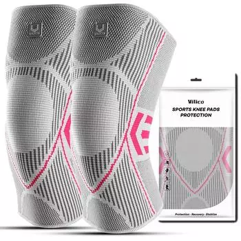 Спортивные наколенники для волейбола, йоги, для женщин и мужчин, силиконовая поддержка наколенника, подтяжка надколенника, поддержка, защита для фитнеса, рабочее снаряжение M