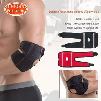 Спортивные налокотники с регулируемым давлением — дышащие, профессионально разработаны для фитнеса, баскетбола и тенниса. Single