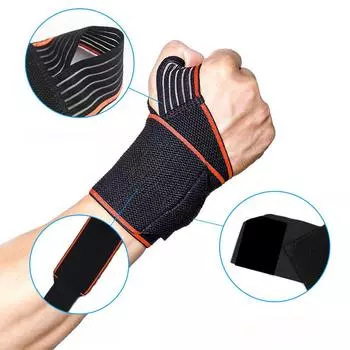 Спортивные напульсники Силовая повязка Нейлоновая обмотка Давление Фитнес Спортивный браслет синий