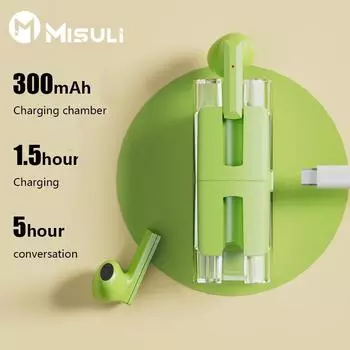 Спортивные наушники-вкладыши, настоящие беспроводные стереонаушники Bluetooth с прозрачным зарядным чехлом для дисплея питания