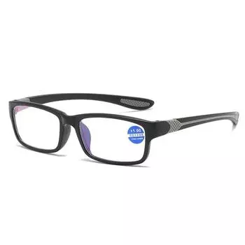 Спортивные очки TR90 для пресбиопии, мужские очки для чтения с защитой от синего света, модные винтажные оптические очки для дальнего зрения с диоптриями 250