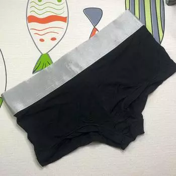 Спортивные однотонные модальные студенческие дышащие трусы с буквами, сексуальные женские хлопковые трусы со средней талией M