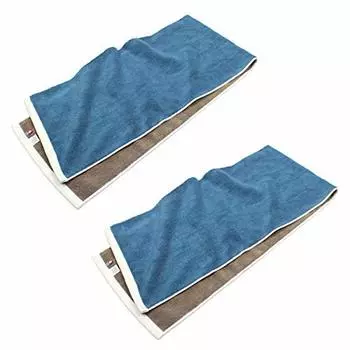 Спортивные полотенца Iori Hoshi, набор из 2 штук, двусторонние (синий) Полотенце Imabari для плавания, спортивное, впитывающее, быстросохнущее, 100% хлопок