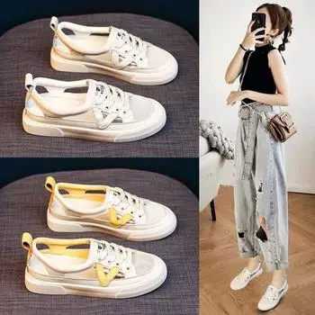 Спортивные сандалии из натуральной мягкой кожи, женская верхняя одежда, летняя студенческая универсальная повседневная белая обувь на плоской подошве 35 белый