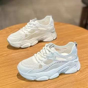 Спортивные сандалии женские новые летние дышащие сетчатые туфли Hollow Dad Shoes женская обувь Bag Head Beach Shoes 35