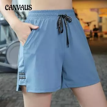 Спортивные шорты больших размеров, женские летние брюки для бега, йоги, свободные брюки миди для фитнеса M чёрный