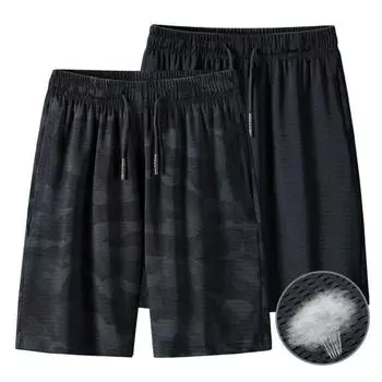 Спортивные шорты до колена, дышащие купальные мягкие шикарные мужские шорты со средней талией, одежда для плавания 4XL чёрный