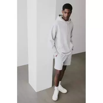 Спортивные шорты HM Regular Fit Серый Меланж