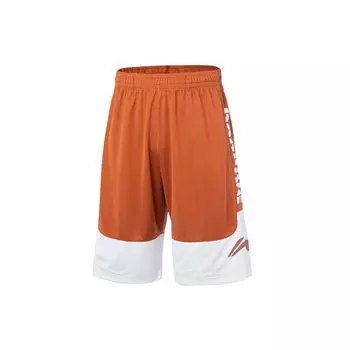 Спортивные шорты Li-Ning Basketball Series, мужские штаны, черные, янтарно-коричневые, кремово-белые AAPQ007-9 L
