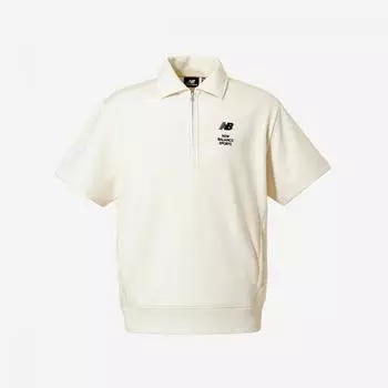 New Balance Uni Sports Shorts Half Zip Up Sweatshirt Nbncdb2423 64 Cream S