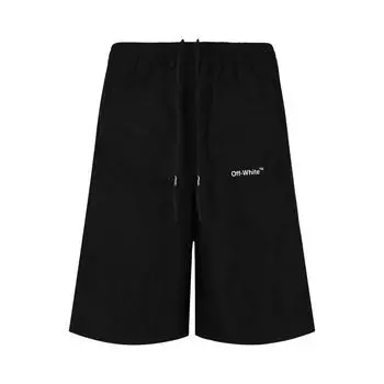 Спортивные шорты Off-White Diag Outline, черные мужские брюки OMCL002C99FAB0011010