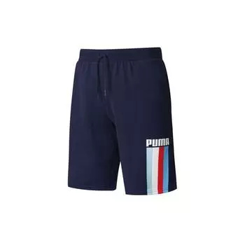 Спортивные шорты Puma Celebration в полоску с принтом Мужские Брюки Синие 584154-06 XS