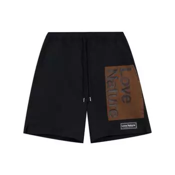 Спортивные шорты с прямыми штанинами на подкладке и шнурком, мужские штаны, черные AKSS047-2 S