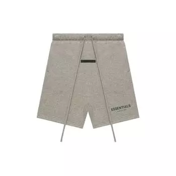 Спортивные шорты со средней талией с логотипом Fear of God Essentials Брюки унисекс Темно-серый овсяный FOG-FW21-148 XXS