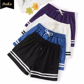 Спортивные шорты женские летние свободные повседневные брюки с высокой талией большого размера черные шорты для бега носить внутри и снаружи S