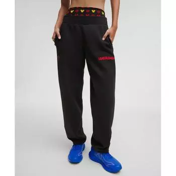 Спортивные штаны Disney X Lululemon Heavyweight Fleece, черные XXXS