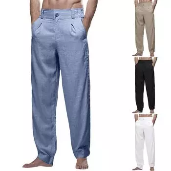 Спортивные штаны для фитнеса, однотонные, свободные, повседневные, спортивные штаны для бега M чёрный