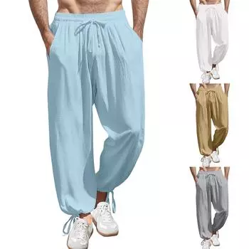 Спортивные штаны для фитнеса, однотонные, свободные, повседневные, спортивные штаны для бега XXL синий