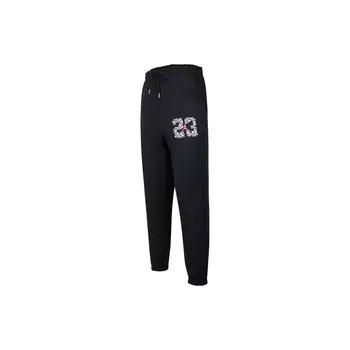 Спортивные штаны Jordan 23 на флисовой подкладке с буквенным принтом, мужские брюки, черные DJ0192-010 S