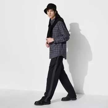 Спортивные штаны UNIQLO, длина ноги 70, 76 см, длинная, широкая линия.