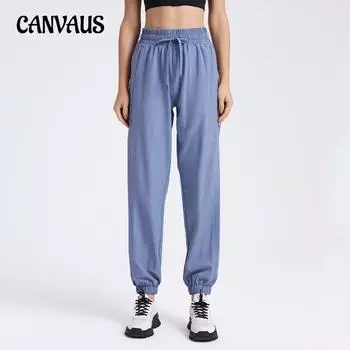 Спортивные штаны женские свободные штаны для фитнеса штаны для йоги танцевальные штаны с высокой талией и завязками на штанинах быстросохнущие штаны для бега и йоги большого размера S хаки