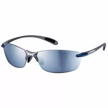 Спортивные солнцезащитные очки Airless Leaffit с поляризованными линзами BLGM Matte Gun Mirror x Polarized ULTRA Ice Blue [SWANS] (для рыбалки, гольфа, активного отдыха) САЛФ-0767