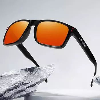 Спортивные солнцезащитные очки, цветные мужские и женские поляризованные солнцезащитные очки, очки ночного видения для велоспорта коричневый