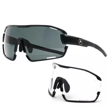 Спортивные солнцезащитные очки для поляризованных черных линз ADJUSTER Clear Lens Set [A-FIT] Мужские, солнцезащитные очки, AF-805-C1, противотуманные