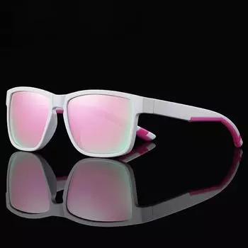Спортивные солнцезащитные очки в квадратной оправе для мужчин и женщин, красочные модные солнцезащитные очки