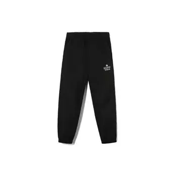 Спортивные спортивные штаны Li Ning Badfive Basketball Series с буквенным принтом и свободными манжетами, мужские штаны, черные AKXR139-1 M