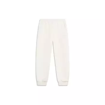 Спортивные спортивные штаны Li Ning серии Lifestyle, однотонные, со средней талией, зауженные, с завязками, трикотажные, женские, джоггеры AKLU032-1 L