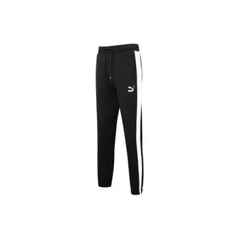 Спортивные спортивные штаны Puma из хлопка с сращиванием Jogger Мужские брюки черные 535229-01 L