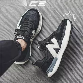 Спортивные туфли в стиле ретро Four Seasons Mesh: Дышащие, модные, низкие, на шнуровке с толстой подошвой. US 9 / EU 42