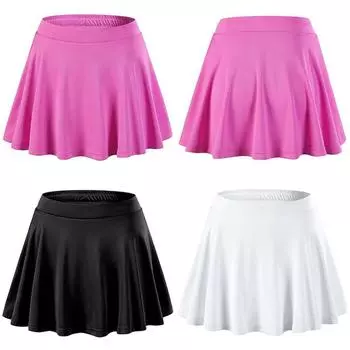 Спортивные юбки для девочек Active Skort с высокой талией и плиссированной теннисной юбкой для тренировок и тренировок с шортами 2-3 Years чёрный