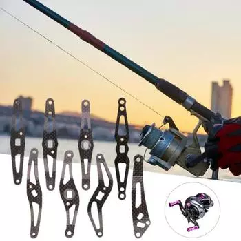 Спортивный аксессуар MUQZI, антикоррозийная ручка из углеродного волокна, рокер, ручка для рыболовной катушки, инструмент для снастей 5