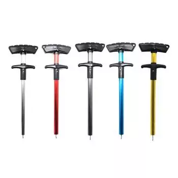 Спортивный аксессуар MUQZI, портативный съемник для рыболовных крючков, размер 24,3 см, из алюминиевого сплава, Т-образный сепаратор серебряный