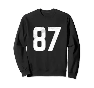 Спортивный блок номер 87 футбольная бейсбольная баскетбольная команда толстовка чёрный