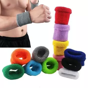 Спортивный браслет из хлопка с защитой от пота Спортивный баскетбольный браслет унисекс из хлопка с защитой от пота Браслет на запястье Полотенце с полотенцем 80x100MM белый