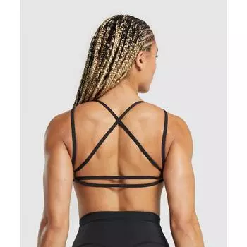 Спортивный бюстгальтер GYMSHARK Back Gains, черный B8A5U BB2J XS