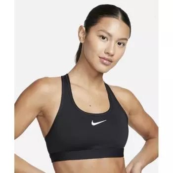 Спортивный бюстгальтер NIKE Swoosh Medium Support Pad W Черный Белый DX6822 010 S