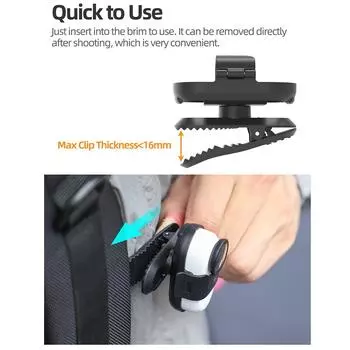 Спортивный держатель для камеры Insta360 GO3S Backpack Clip Camera Rotating Sports GO3 Clip 360. Превзойти K3D3 Black-for Insta360 GO 3S and GO 3